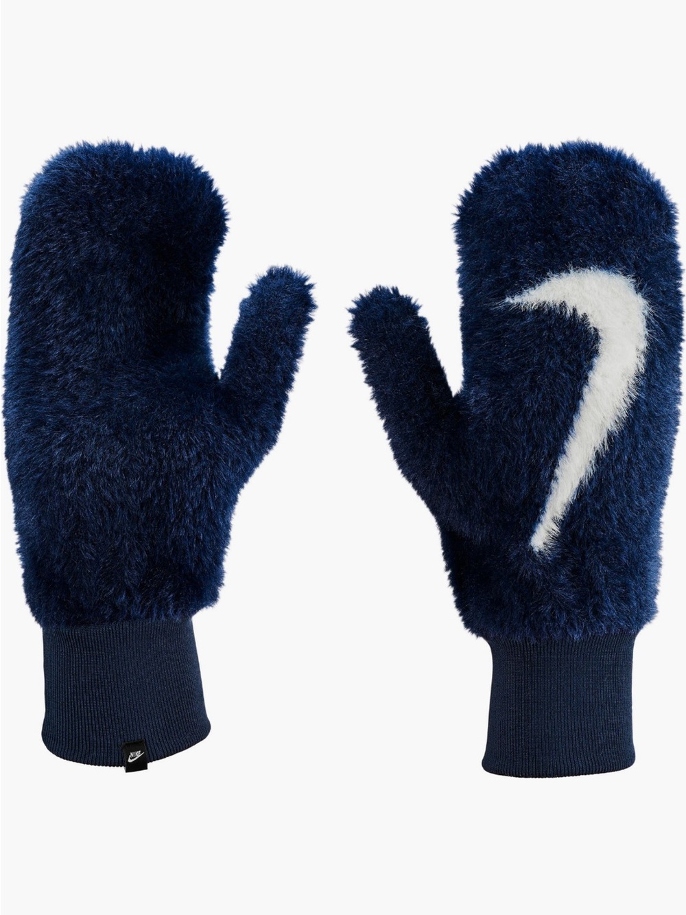 Nike Gloves Womens Plush Knit Mittens Midnight Navy Blue M/L